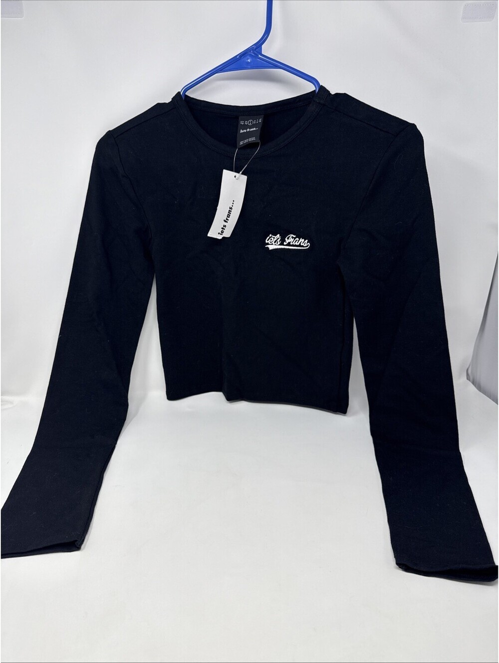 Iets frans Women Black Long Sleeve Top Small